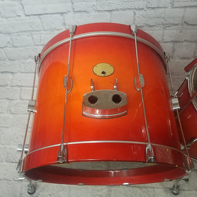 Borg MD900 Orange Sunburst 4 Piece Drum Kit