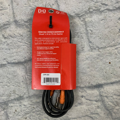 Hosa CPP-202 Stereo 1/4" Interconnect Cable 2m
