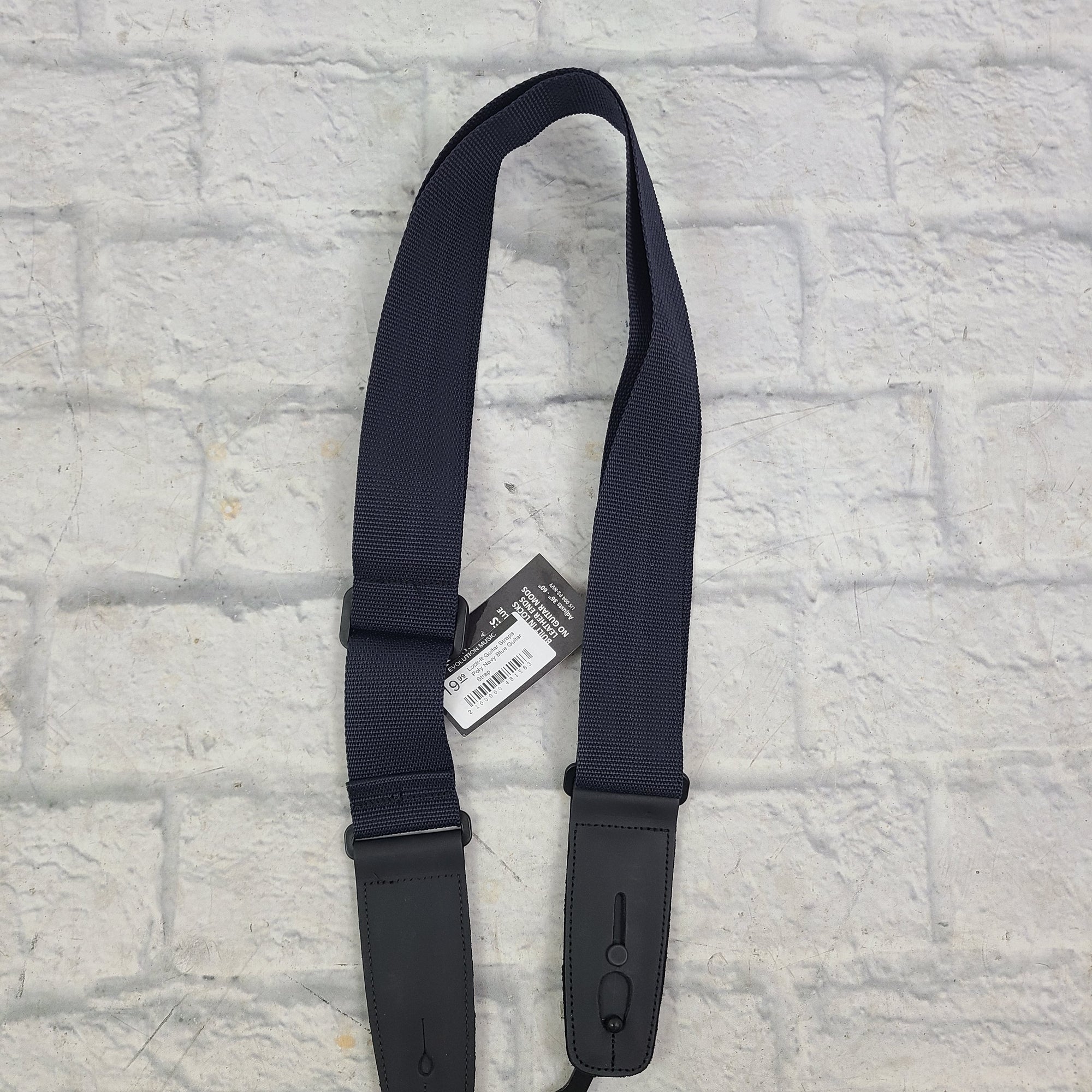 Lock-It Guitar Straps Poly Navy Blue Guitar Strap