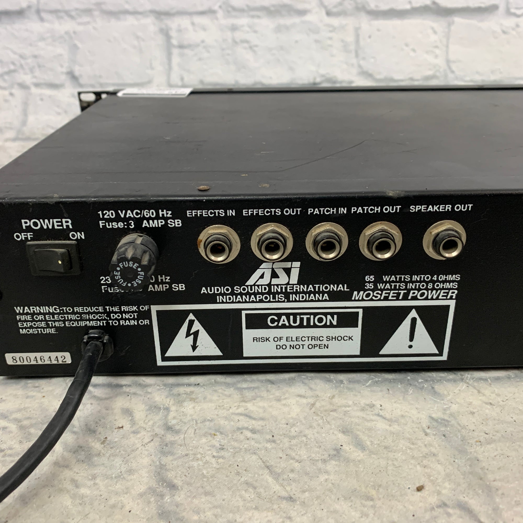 ASI 65GTR Rackmount Guitar Power Amp AS IS FOR PARTS Evolution Music