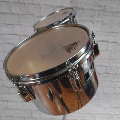 Pearl Chrome Over Maple Shell Concert Toms with Stand