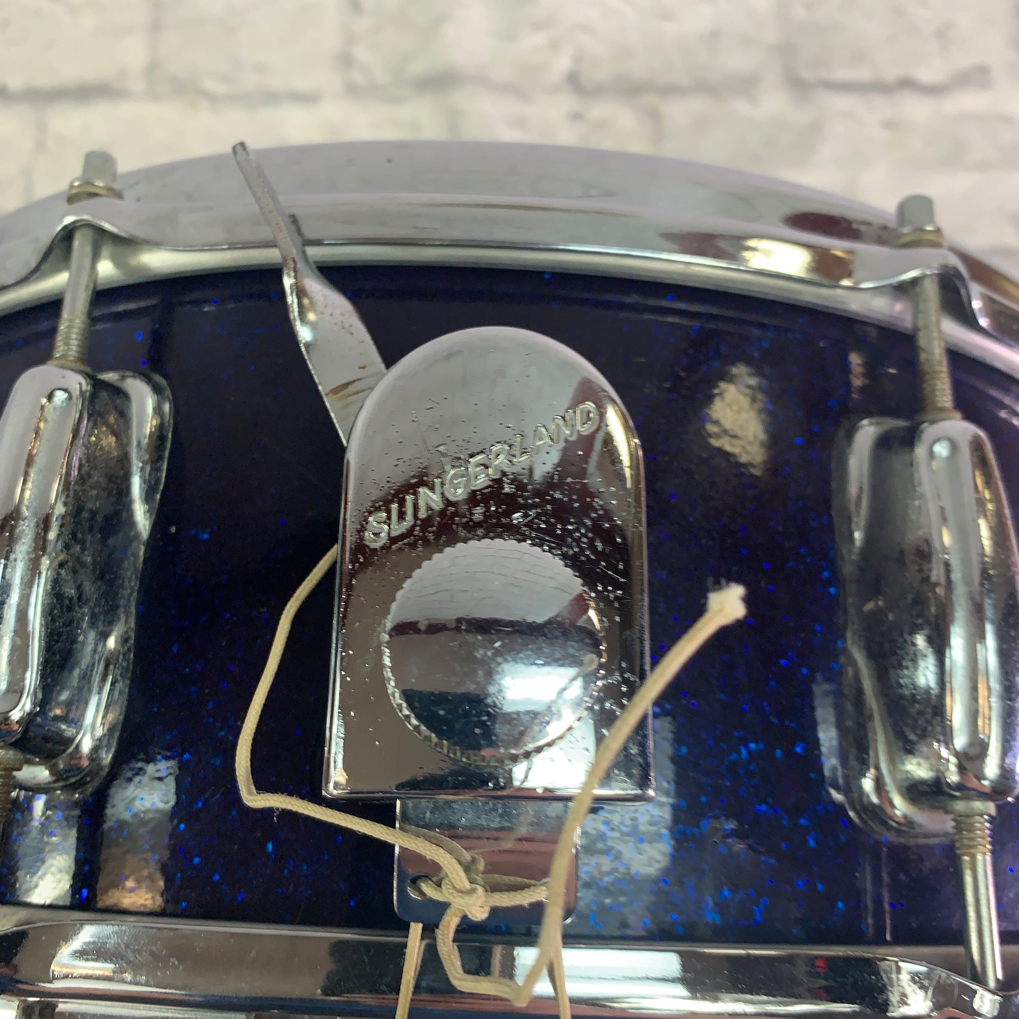 Vintage 1960's Slingerland Snare Drum 14 - Blue Sparkle