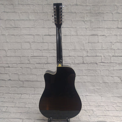 Lawson 12 String Black Acoustic Guitar