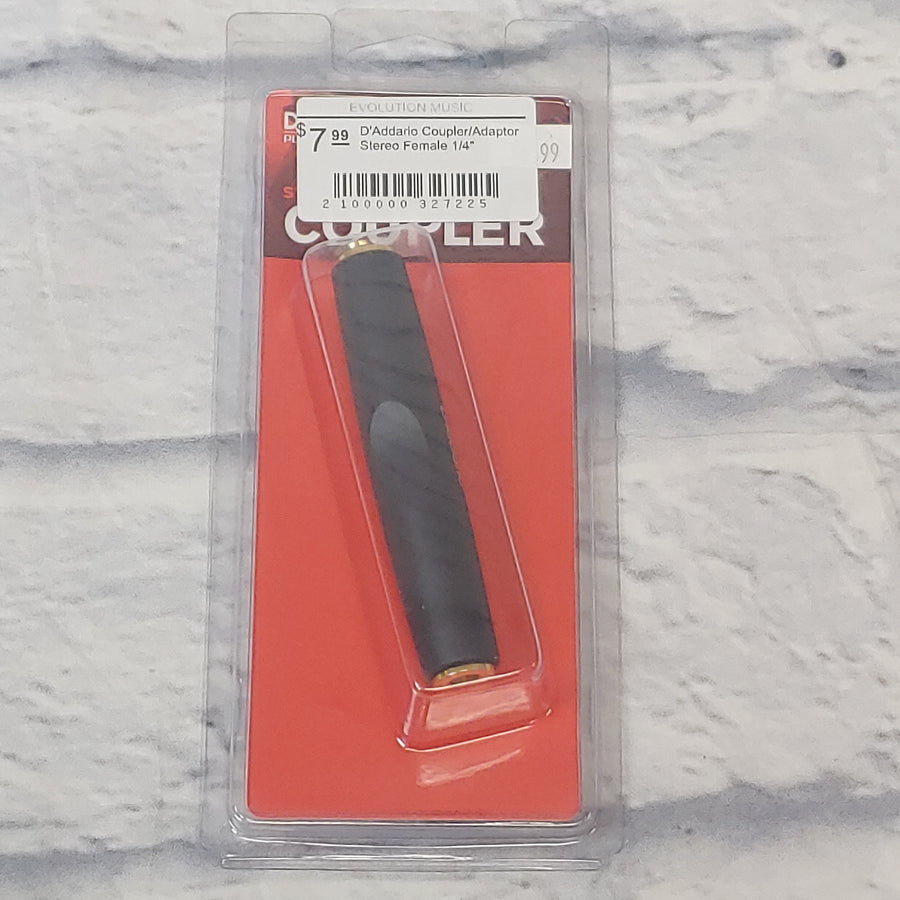 D'Addario Coupler/Adaptor Stereo Female 1/4"