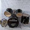 Ludwig Rocker Black 5 Piece Drum Kit