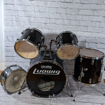 Ludwig Rocker Black 5 Piece Drum Kit