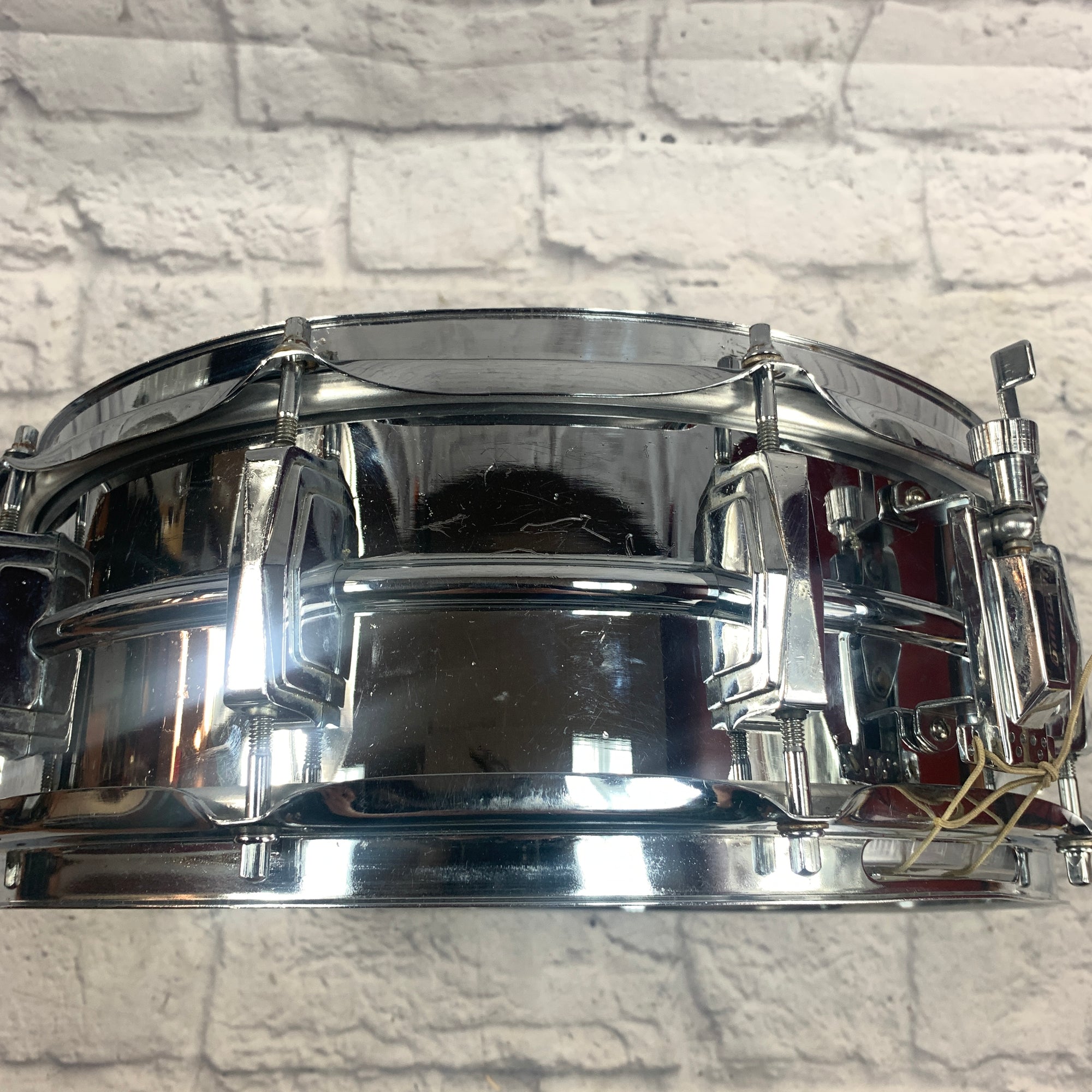 Vintage Ludwig Olive Badge Supraphonic Chrome Over Aluminum 14" Snare