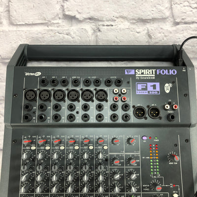 Soundcraft Spirit Folio Fader 100 14 Channel Analog Mixer