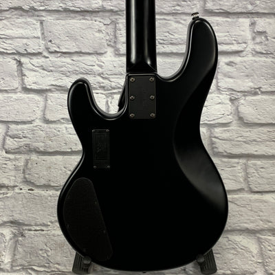 Ernie Ball Music Man StingRay HH Stealth Black 4 String Bass w/ Case