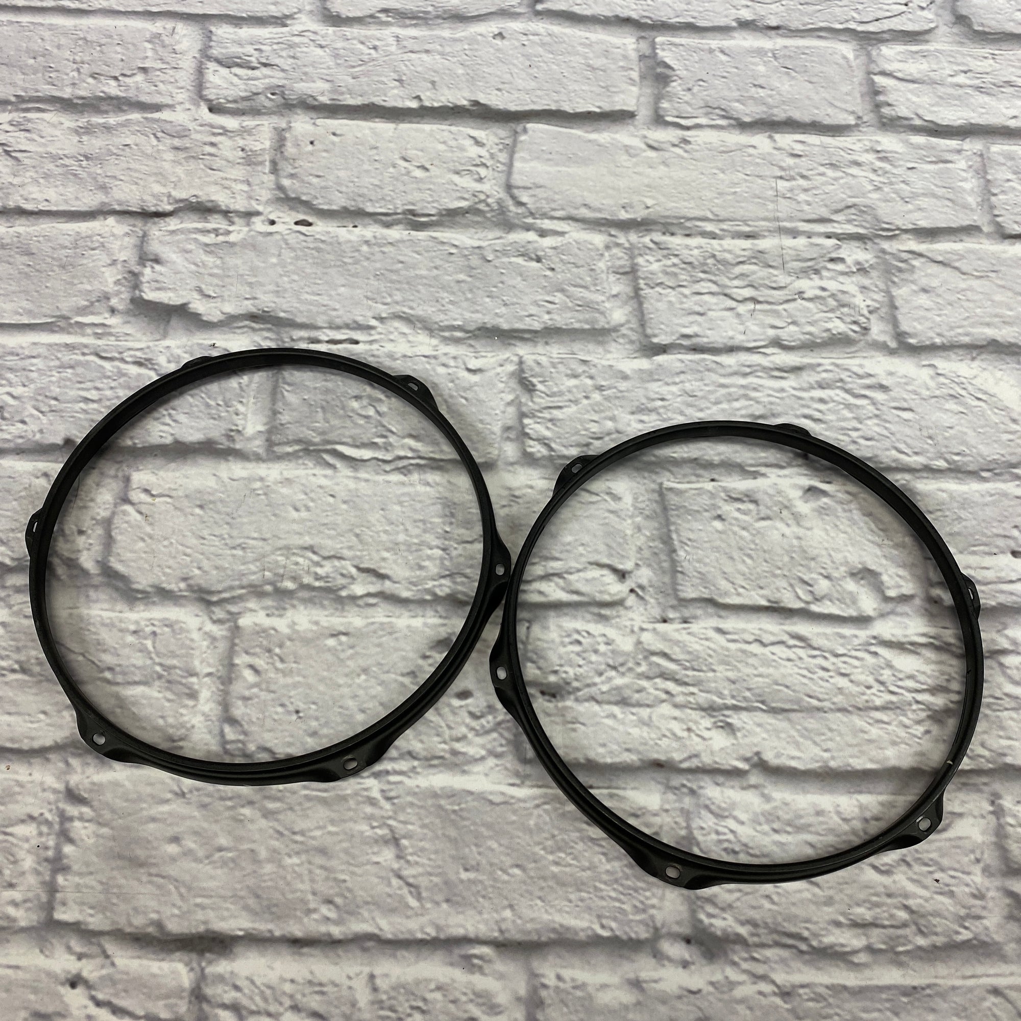 6-Lug 12" Black Drum Hoop Pair