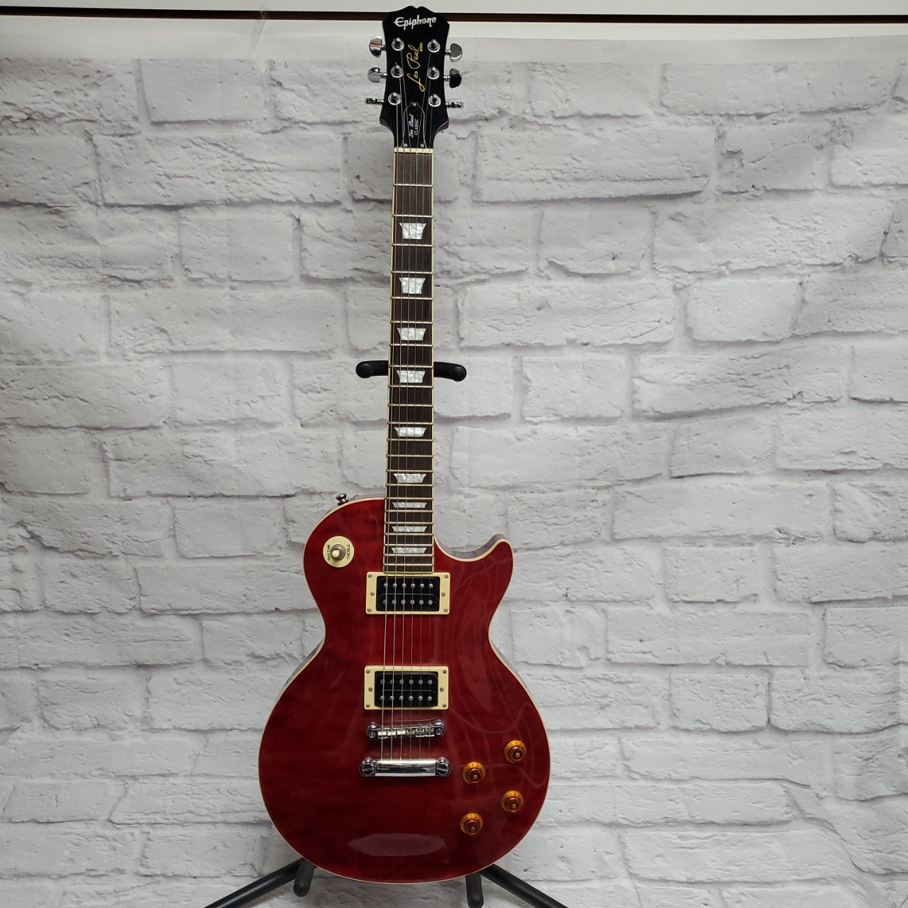 Epiphone Les Paul Classic Quilt Top Trans Red
