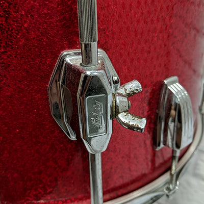 Vintage Ludwig 16x16 Red Sparkle Floor Tom Keystone Badge