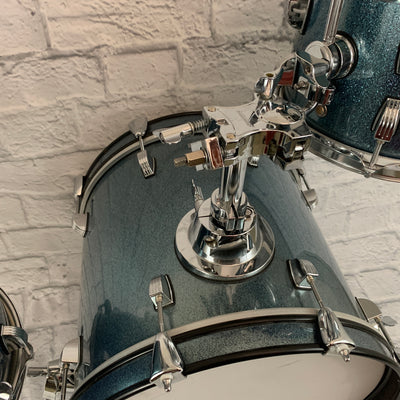 Ludwig Breakbeats 16 BD / 13 FL / 10 RT /14 SD - Azure Sparkle Drum Kit w/ Bags