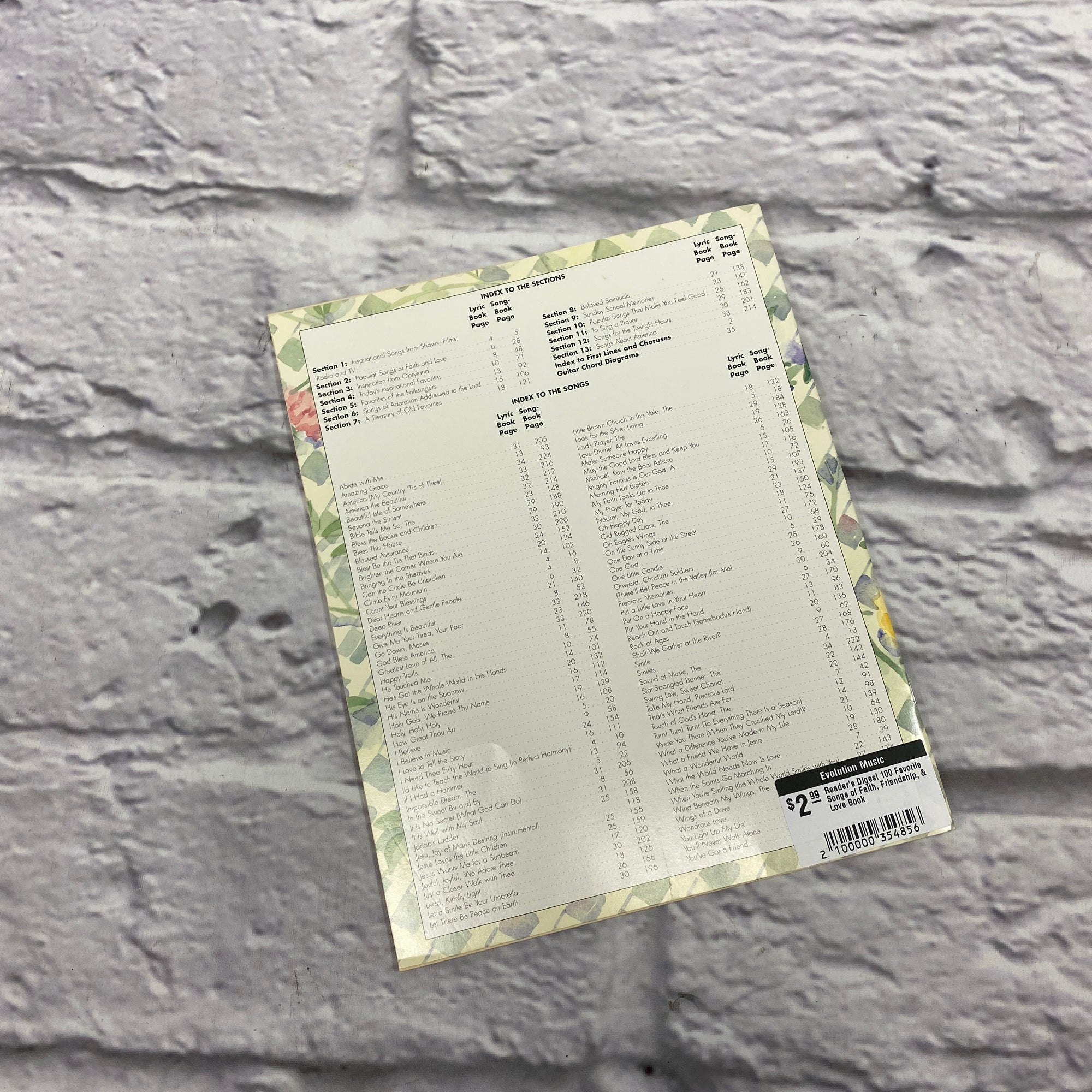 Reader's Digest 100 Favorite Songs of Faith, Friendship, & Love Book