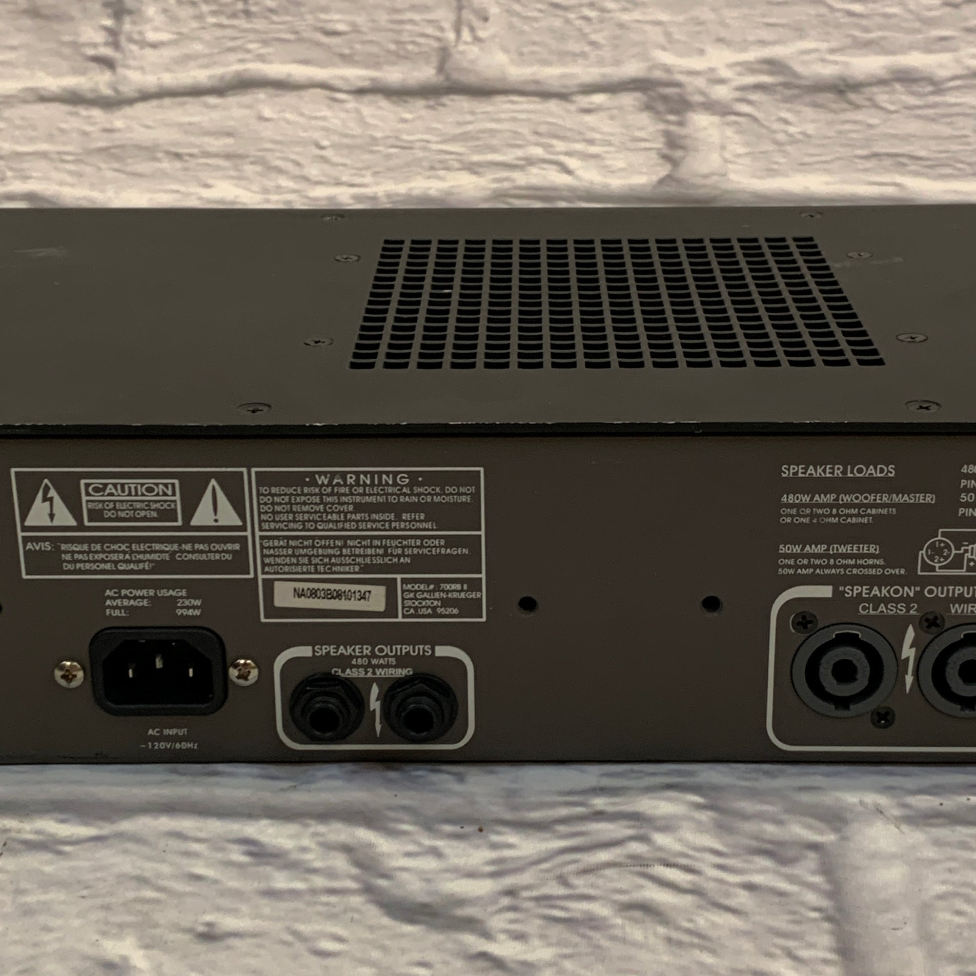 Gallien-Krueger 700RB Bass Head