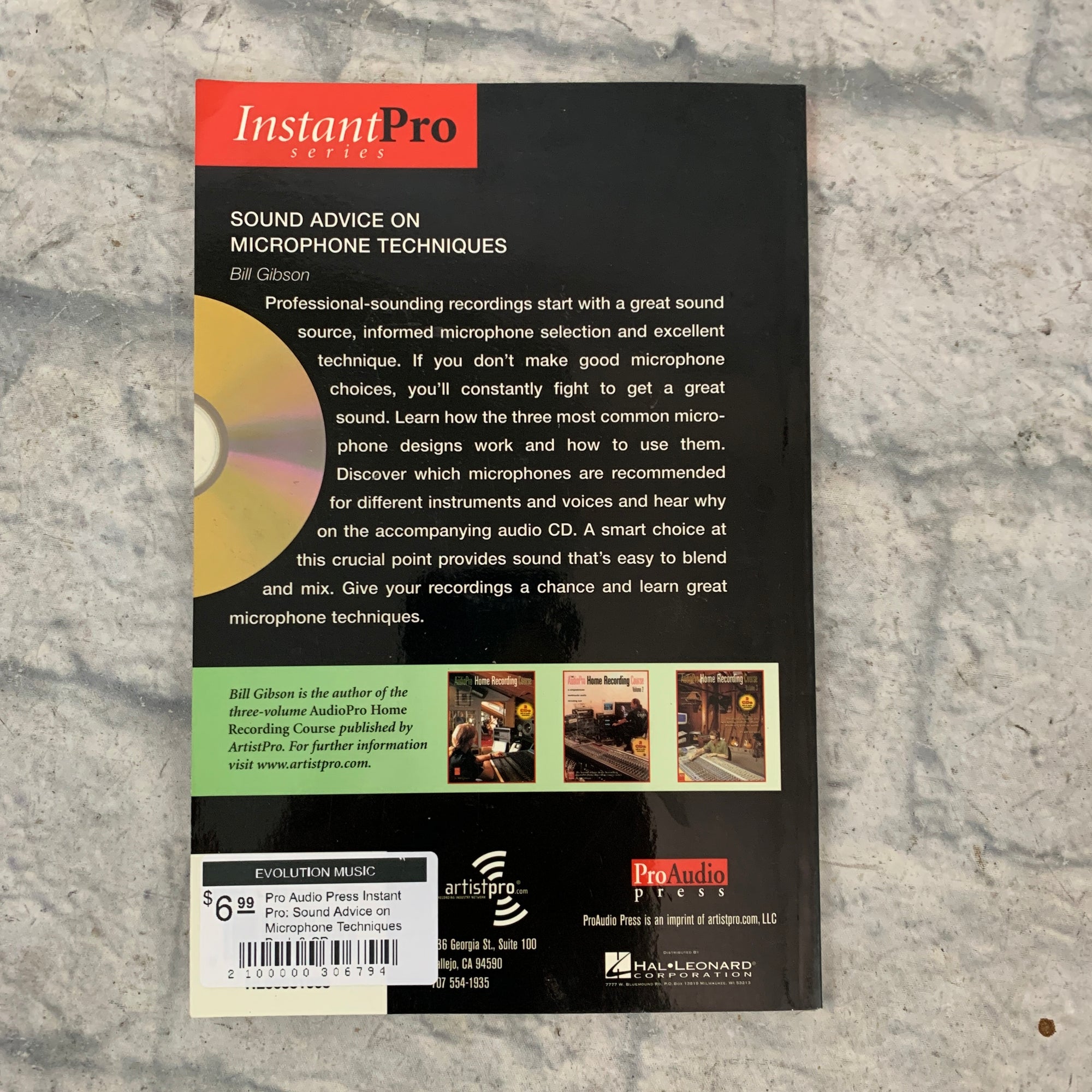 Pro Audio Press Instant Pro: Sound Advice on Microphone Techniques Book & CD