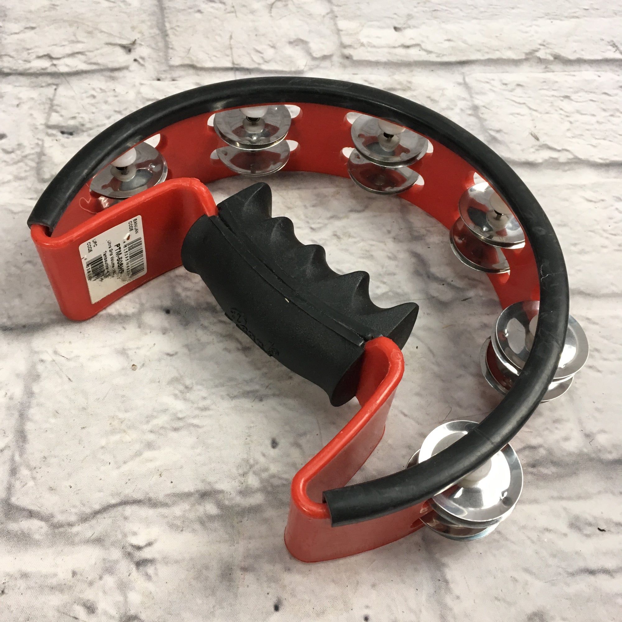 Pearl Ultragrip Steel Red Tambourine
