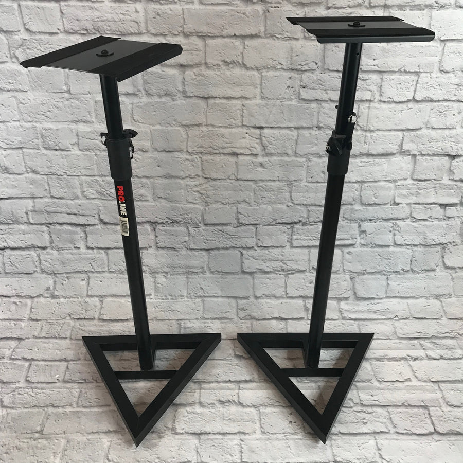 Proline Adjustable Studio Monitor Stand - Pair Black
