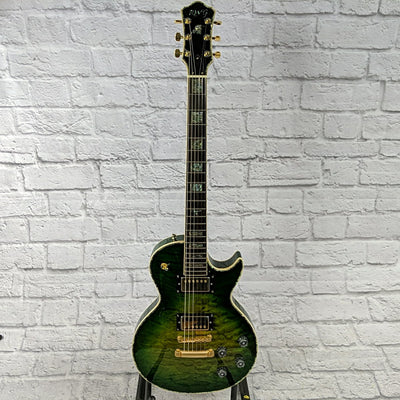 Raven West (RWG) RM300DX Lizard Quilt LP Style Electric Guitar with Seymour Duncans and Hardshell Case