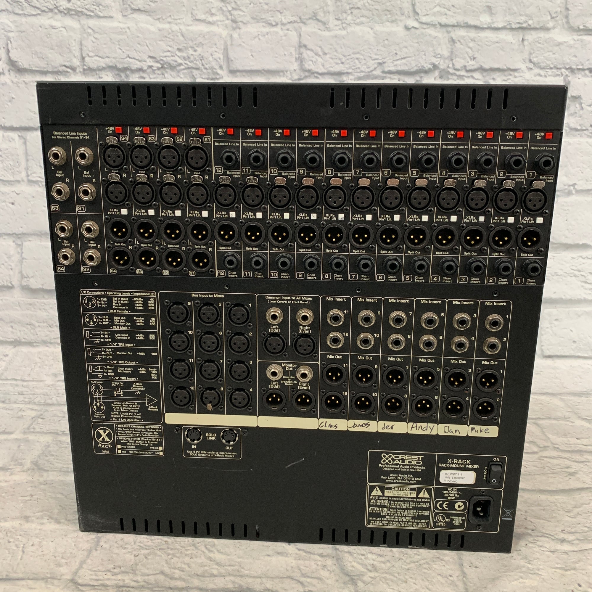 Crest Audio X-Rack 20 Channel Rackmount Mixer Excellent for In Ears