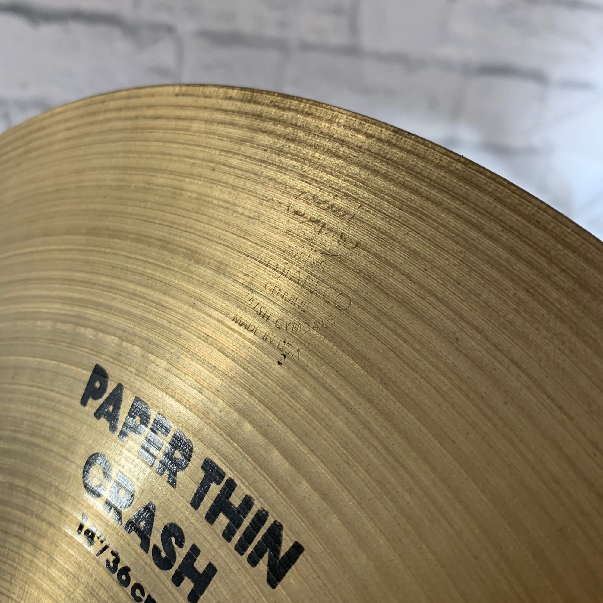 売れ筋介護用品も！ 【値下げ！】A.Zildjian Paper Thin Crash 14inch