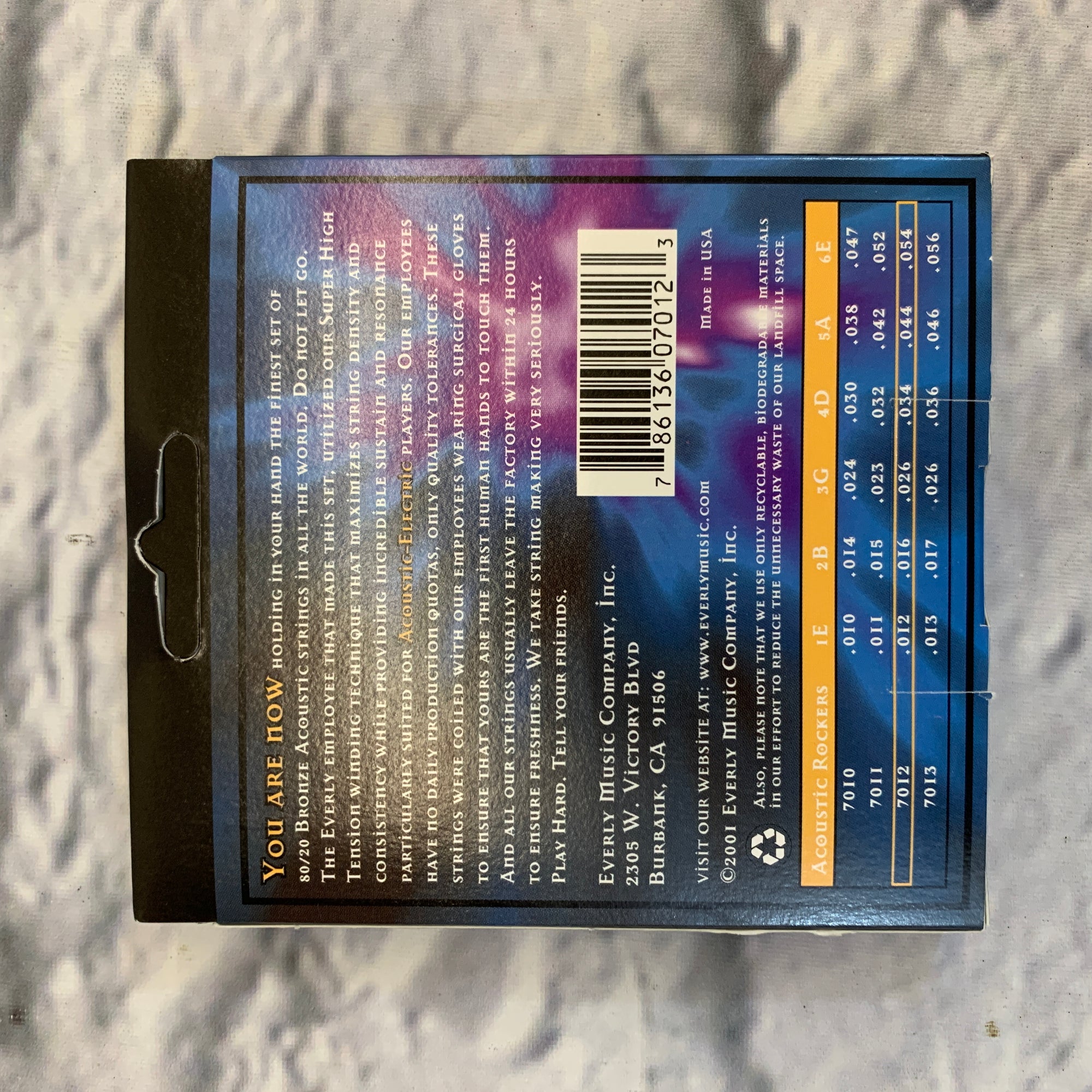 Everly Acoustics 80/20 Bronze 12-54 Acoustic Guitar Strings