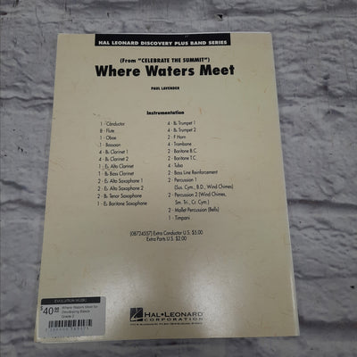 Where Waters Meet for Developing Bands Grade 2