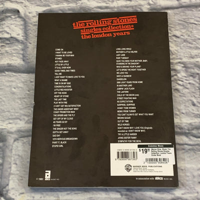 Warner Bros. Music The Rolling Stones Singles Collection: London Years Guitar Book