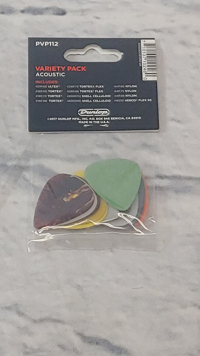 Dunlop Acoustic Variety 12 Pack Picks
