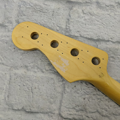 Unknown 4 String Bass Neck with flower decal