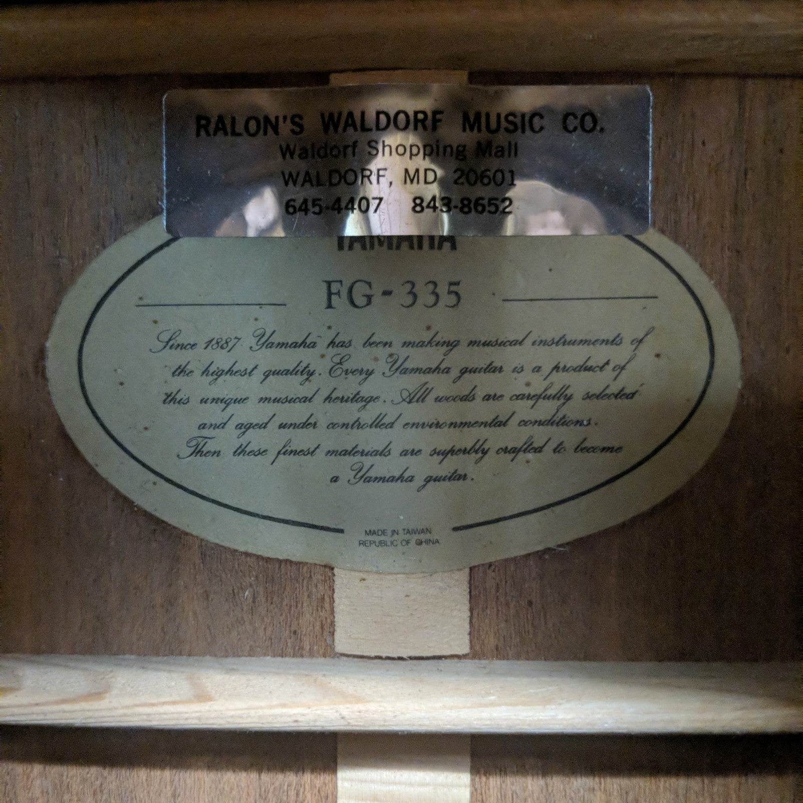 Late 70's Yamaha FG-335 Dreadnought Acoustic Guitar