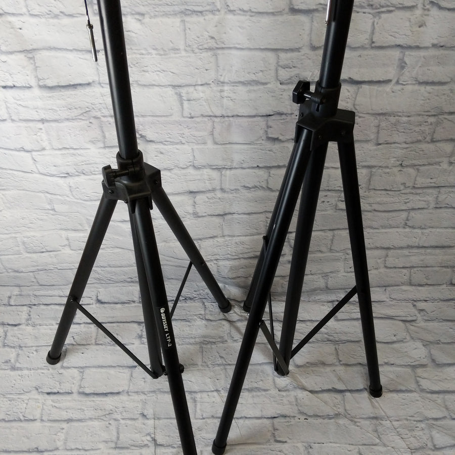 Musicians Gear Speaker Pole Stands with Gator 58" Dual Compartment Speaker Stand Bag