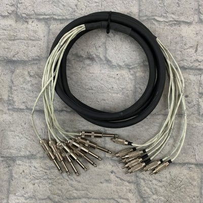 Proco Acculink AC8 1/4" to RCA 8-Channel Recording Snake