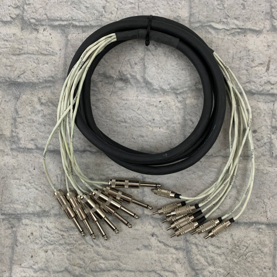 Proco Acculink AC8 1/4" to RCA 8-Channel Recording Snake