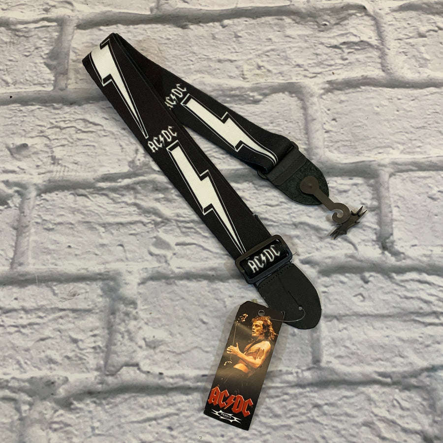 Perri's Leathers AC/DC Lightning Bolt 2" Polyester Guitar Strap