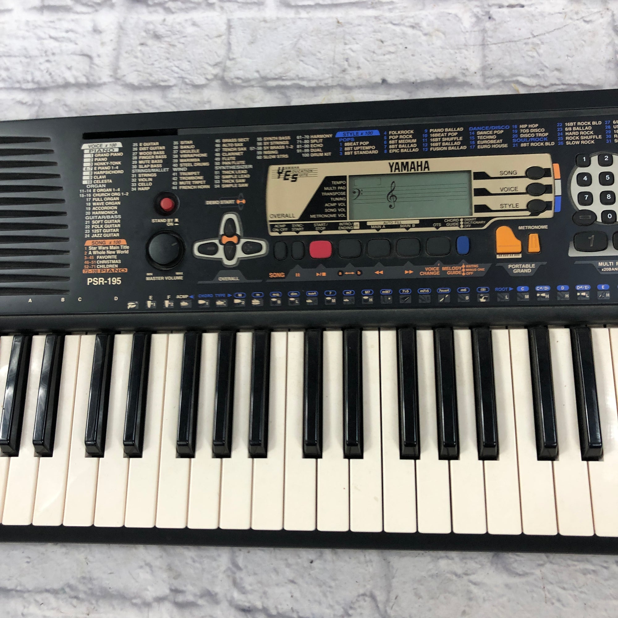 Yamaha PSR-195 61-Key Electronic Keyboard - Evolution Music