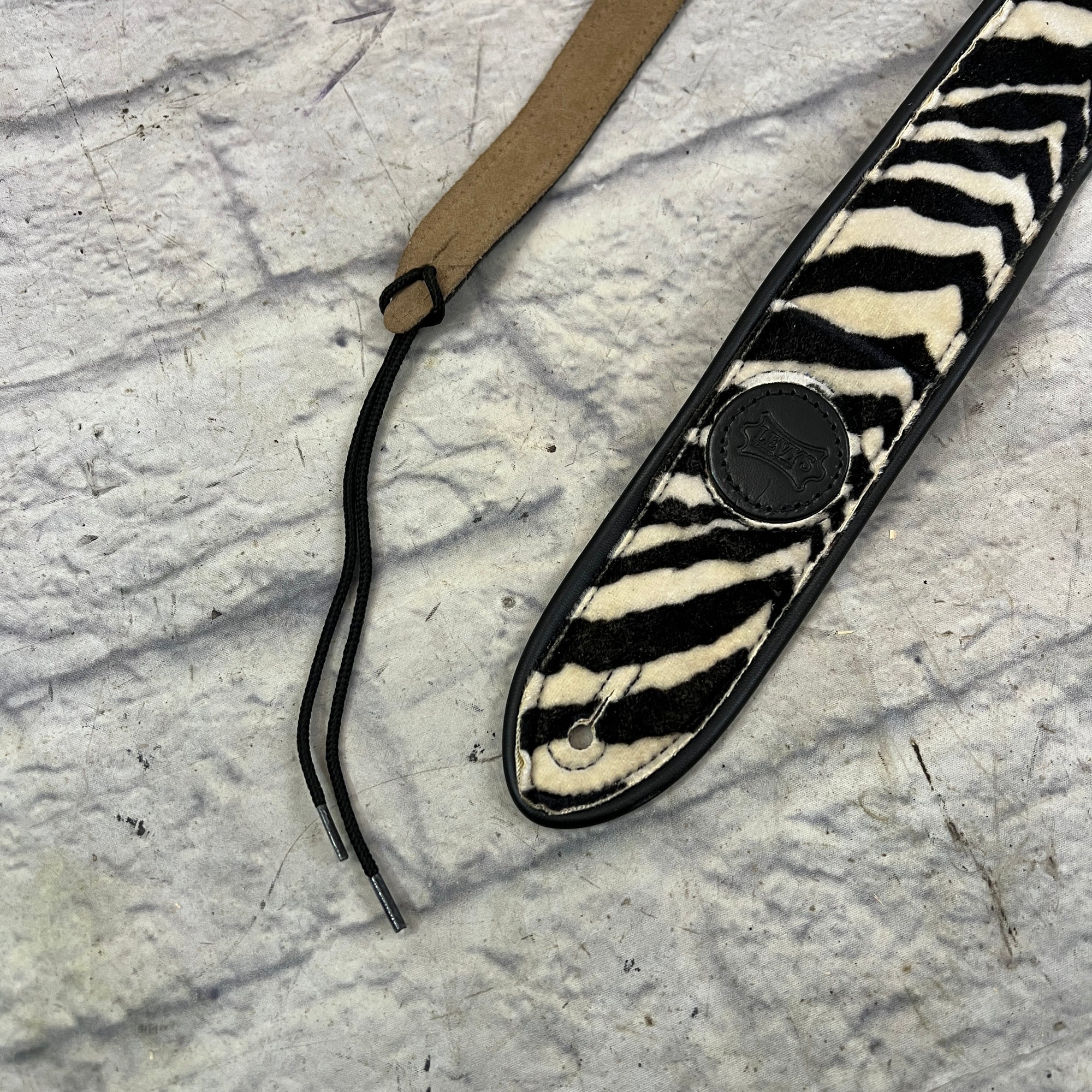 Levy's MSS3-2ST Leather Zebra Strap
