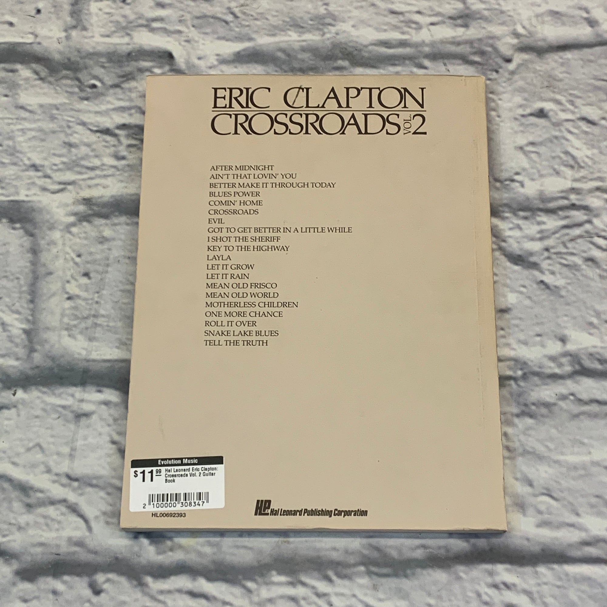 Hal Leonard Eric Clapton: Crossroads Vol. 2 Guitar Book