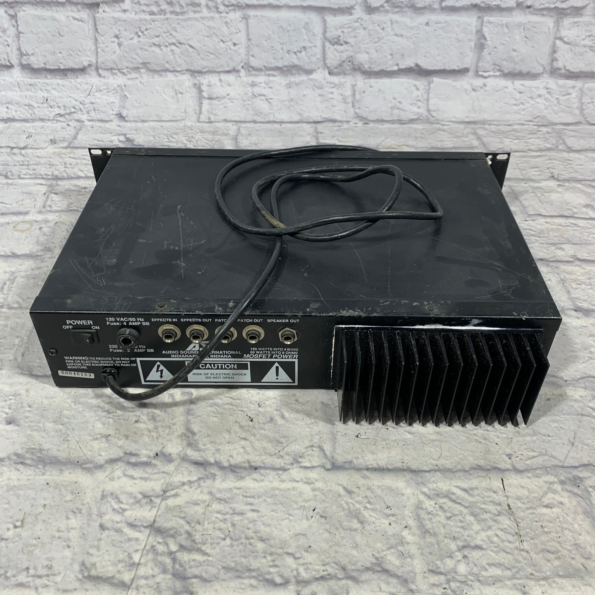 ASI 125GTR Guitar Amplifier Head 2 Space Rack FOR PARTS