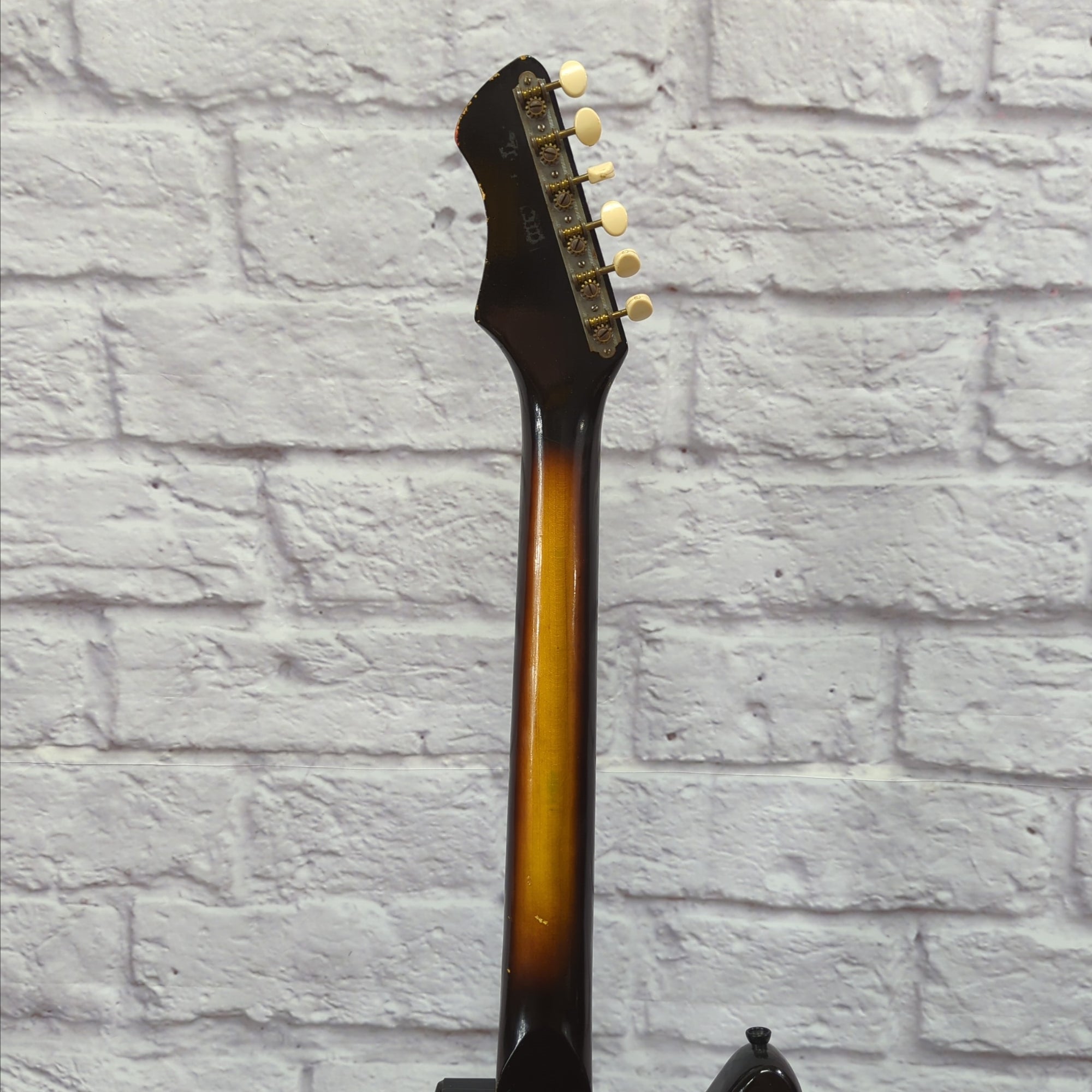 Vintage 1960s Harmony Bobcat Electric Guitar with Gold Foil Pickup and Case