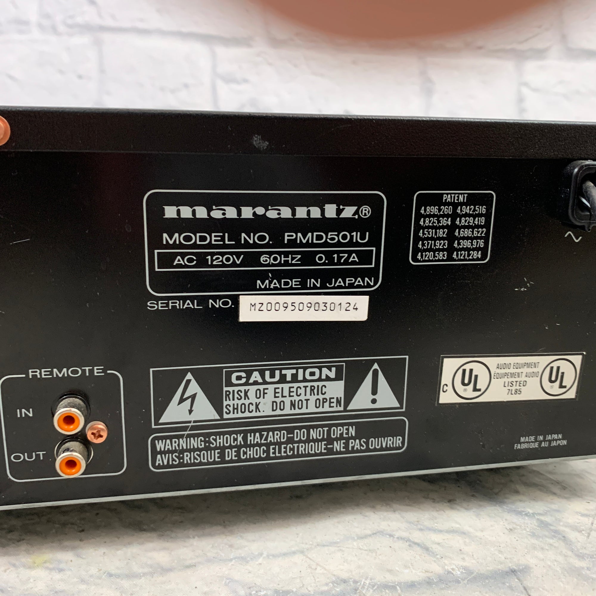 Marantz PMD501 Rack Mount Stereo Cassette Deck Player Recorder