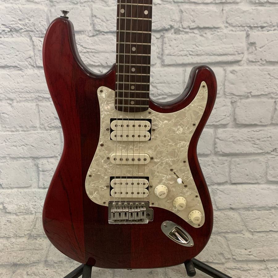 Hamer Slammer HSH Stratocaster Transparent Red