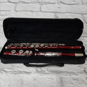 Mendini H MFE-RD Flute w/soft case