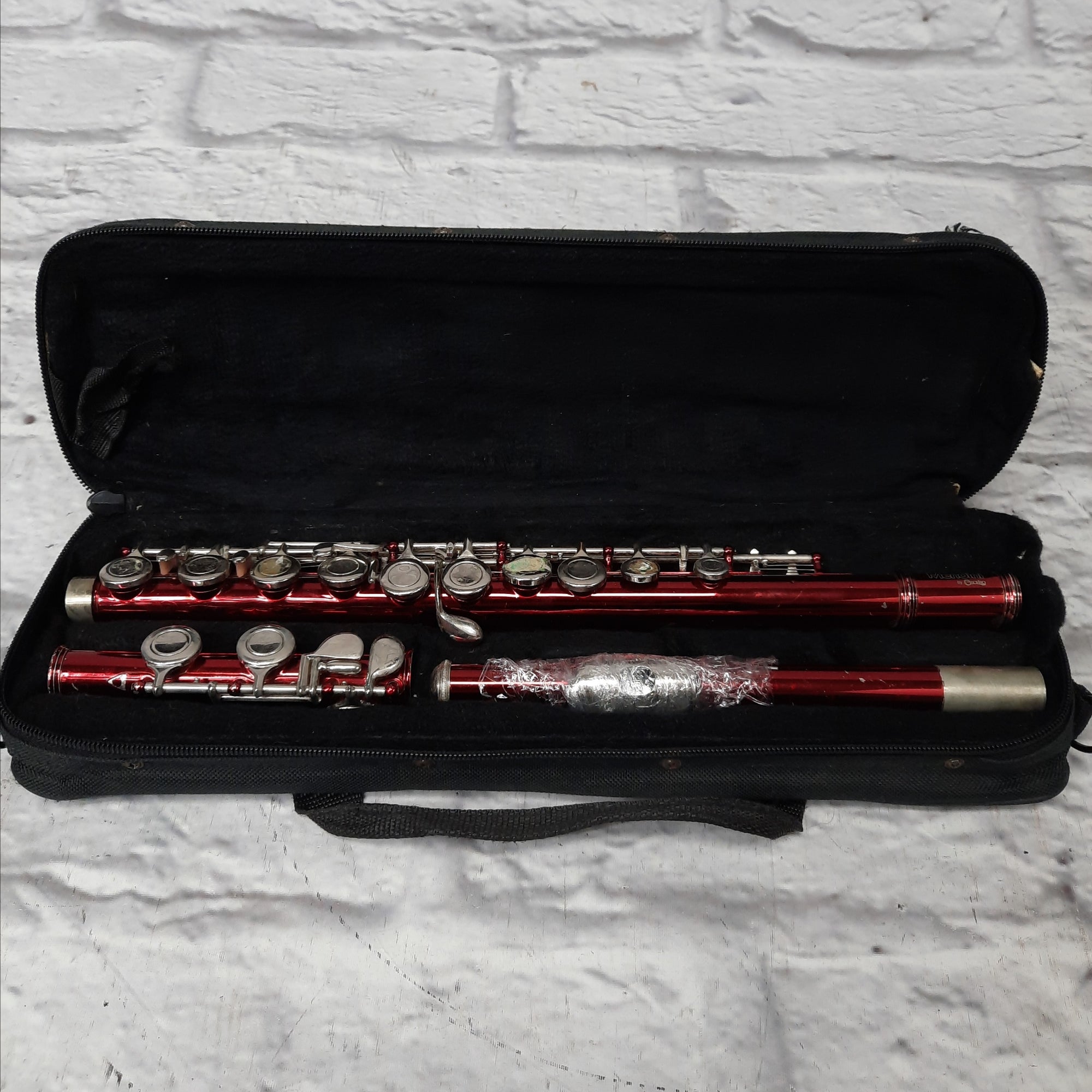Mendini H MFE-RD Flute w/soft case