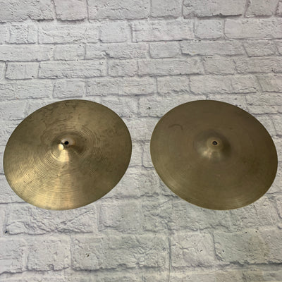 Vintage 70s Zildjian Avedis New Beats 15 Hi Hat Cymbal Pair
