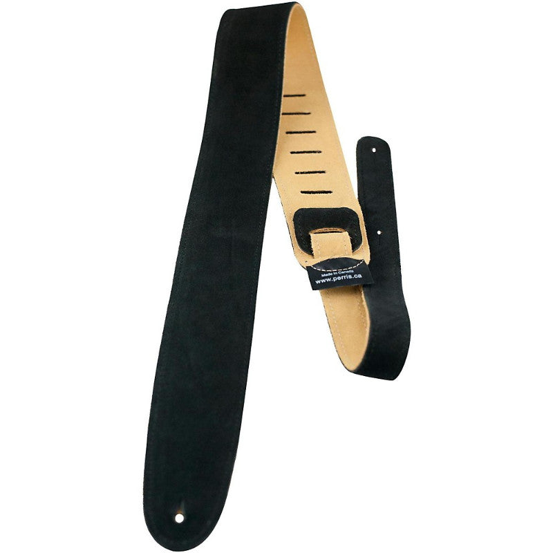 Perri's 2-1/2" Suede Leather Guitar Strap Natural