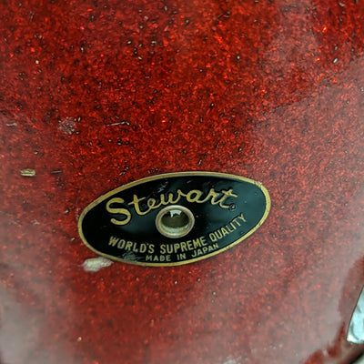 Vintage Stewart 13 x 9 Rack Tom Red Sparkle Made in Japan MIJ
