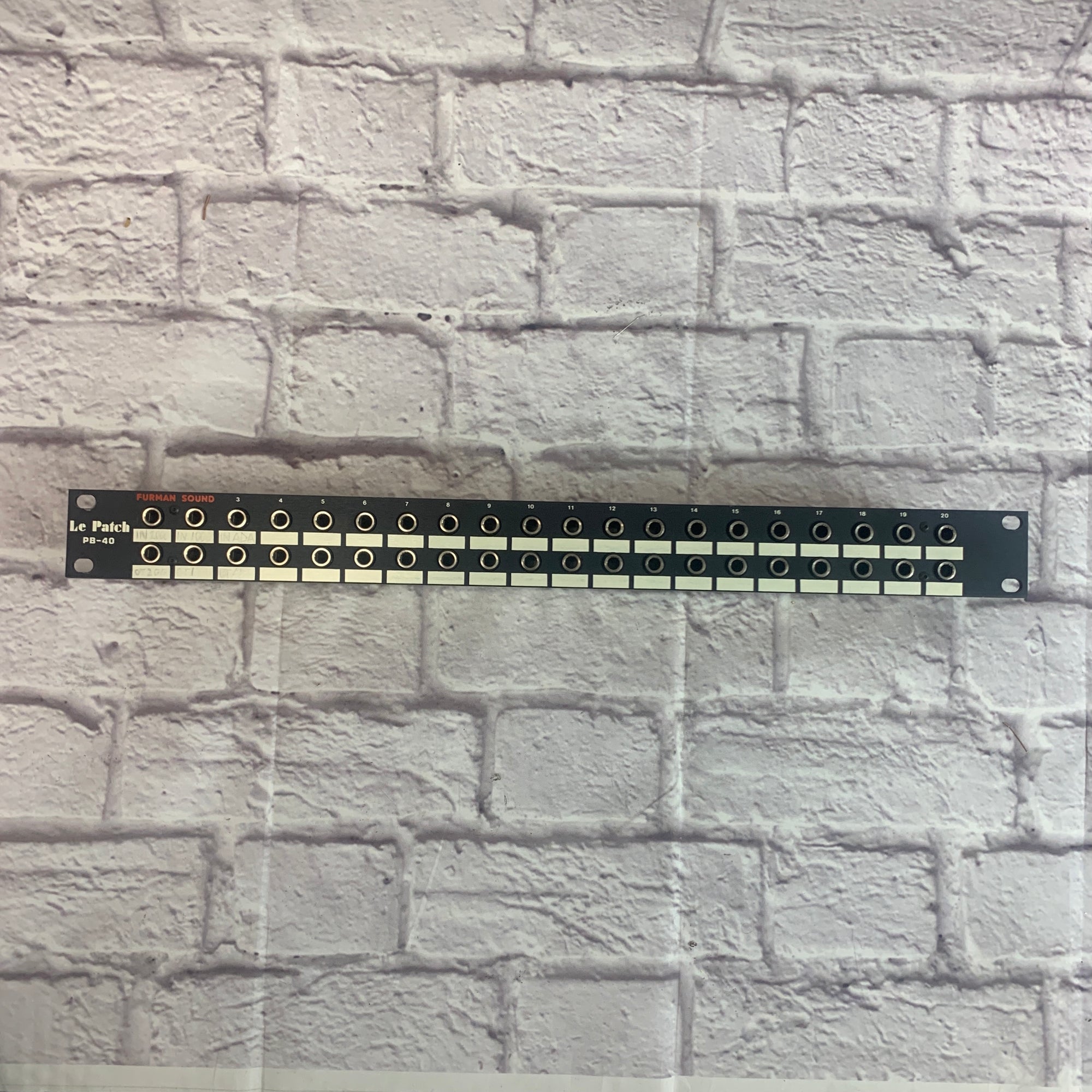 Furman PB-40 Le Patch Patchbay Rack Patchbay