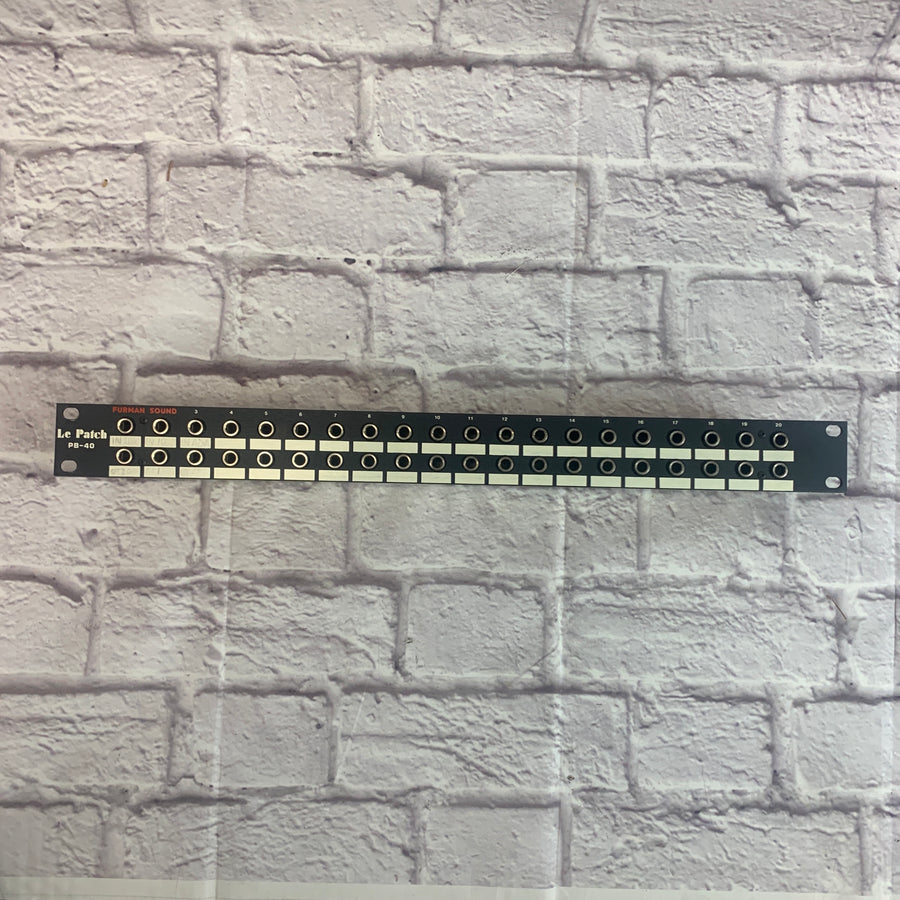 Furman PB-40 Le Patch Patchbay Rack Patchbay
