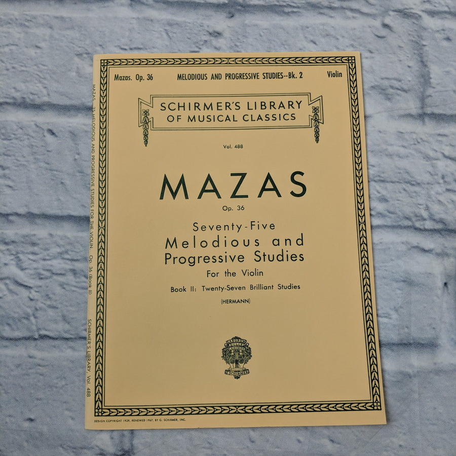 Mazas Op. 36 Melodious And Progressive Studies --Bk.2